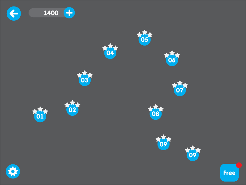 Level map wireframe